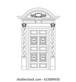 Door entrance vector work  on the white background