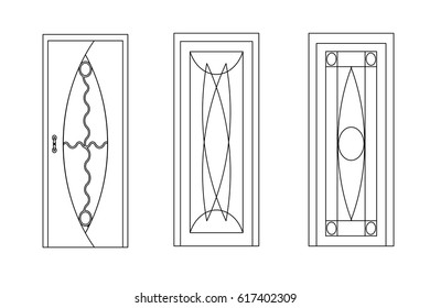 Door entrance vector work on the white background