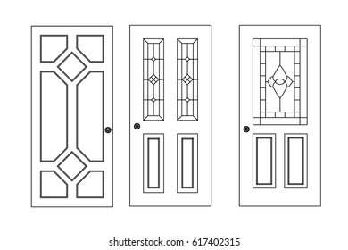 Door entrance vector work on the white background