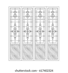 Door entrance vector work on the white background