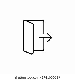door exit icon sign vector