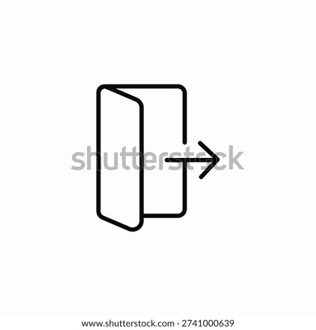 door exit icon sign vector