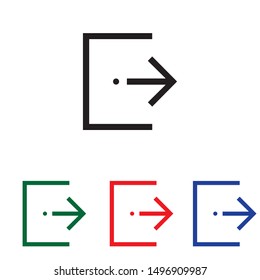 door exit icon vector illustration