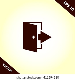 door exit icon. door exit vector illustration
