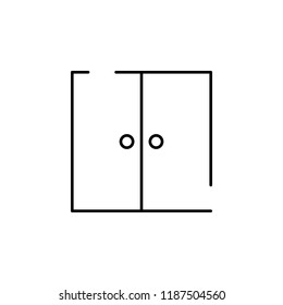 door, fence icon. Element of construction for mobile concept and web apps illustration. Thin line icon for website design and development, app development