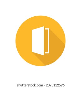 Door flat icon with shadow