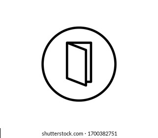 Türflachsymbol. Einzelnes, qualitativ hochwertiges Umrisssymbol für Webdesign oder mobile App.  Türschmalzeilenzeichen für das Design-Logo, Visitenkarte usw. Umrissbild EPS10