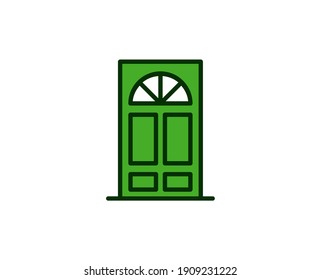 Door flat icon. Single high quality outline symbol for web design or mobile app.  House thin line signs for design logo, visit card, etc. Outline pictogram EPS10