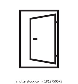 Door flat icon. Single high quality outline symbol for web design or mobile app. Door thin line signs for design logo. eps 10