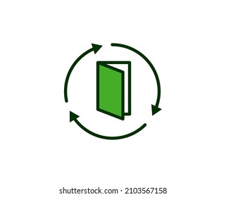 Door flat icon. Single high quality outline symbol for web design or mobile app.  House thin line signs for design logo, visit card, etc. Outline pictogram EPS10