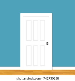 Door flat illustration. Vector. Flat icon. Illustration.