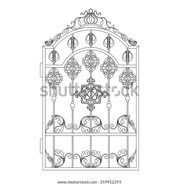 Door Frame Vector Iron Work Design Stock Vector Royalty Free