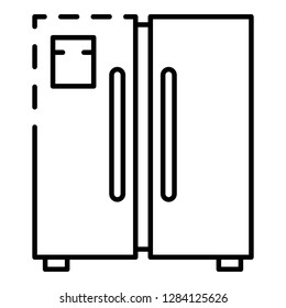 Door freezer icon. Outline door freezer vector icon for web design isolated on white background