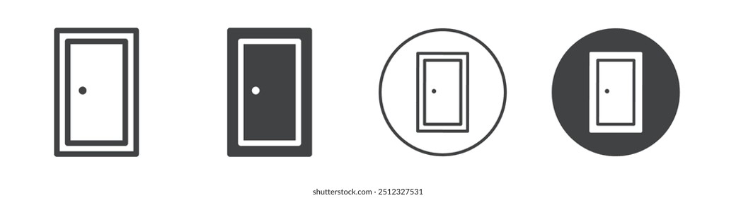 Contorno del logotipo del Vector del icono del frente de la puerta