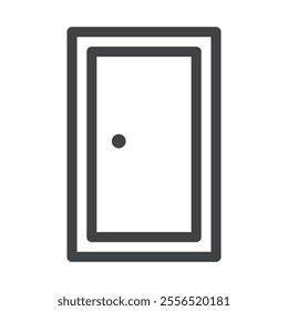 Door front icon Vector logo outline