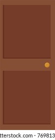 Door front isolated vector illustration
