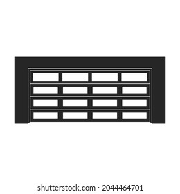 Door garage vector black icon. Vector illustration gate house on white background. Isolated black illustration icon of door garage.