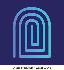 door or gate vector logo design, loop infinite, simple and minimalism concept logo