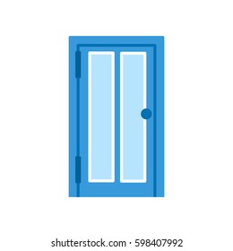 Door with glass