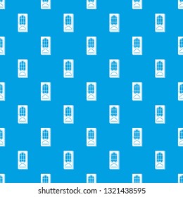 Door with glass pattern vector seamless blue repeat for any use