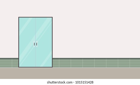Door glass vector. free space for text. wallpaper. background.