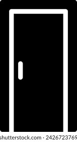 door glyph icon illustration vector