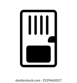 Door glyph illustration icon vector