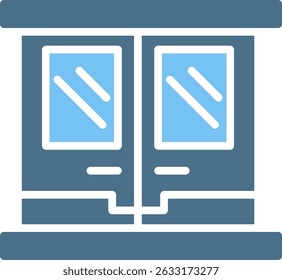 Door Glyph Two Colour Icon