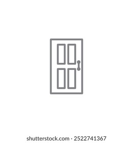 door Grey icon with white background