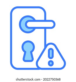 Door Handle Alert Healthcare Medical, vector graphic Illustration Icon.