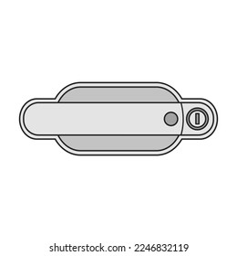 Door handle car vector icon.Color vector icon isolated on white background door handle car.