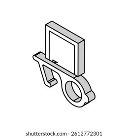 door handle contactless isometric icon vector. door handle contactless sign. isolated symbol illustration