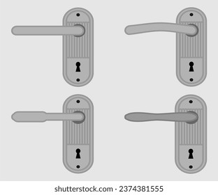 Ilustración del vector de diseño de la manecilla de la puerta
