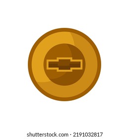 Door handle and doorknob latch with window. Brass round knob and room lock isolated office icon vector illustration. Vintage gold house security furniture and entrance keyhole cartoon
