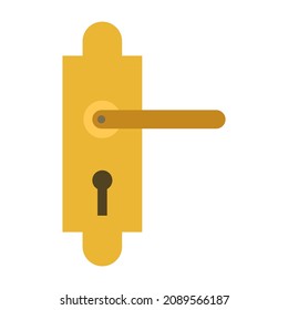 door handle flat clipart vector illustration