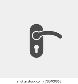 Door Handle Flat Vector Icon