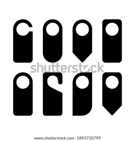 Door handle hangers. Set of blank door hanger