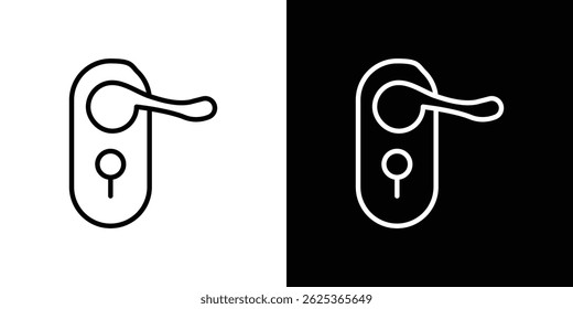 Door handle icon concept stroke on white background