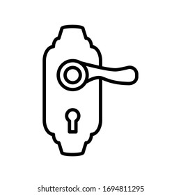 door handle icon design, flat style trendy collection