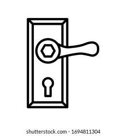 diseño de icono de la manecilla de puertas, colección de moda de estilo plano