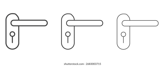 Ícone de alça de porta - ilustração de vetor de traçado editável