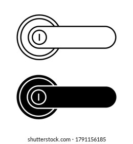 Icono de mango de puerta. modificable. ilustración vectorial