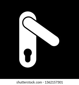 Door handle icon. Flat style icon isolated. Vector.