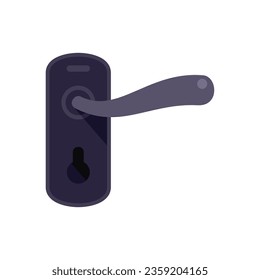 Door handle icon flat vector. Lock knob. Latch keyhole isolated