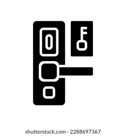 door handle icon with glyph style