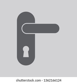 Door handle icon. Illustration in flat design style isolated. Vector.