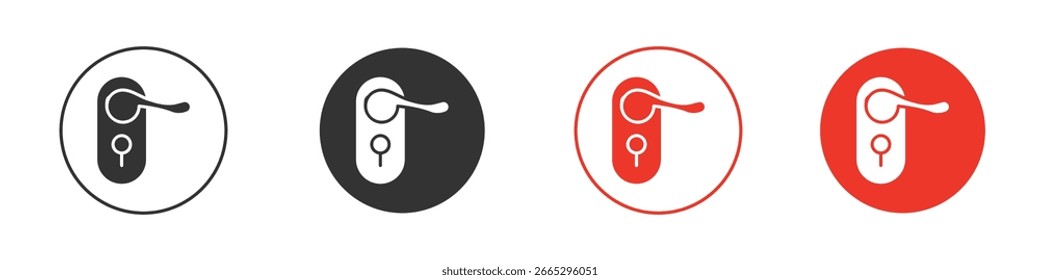 Ícone de alça de porta para logotipo, símbolo de sinal de vetor para design