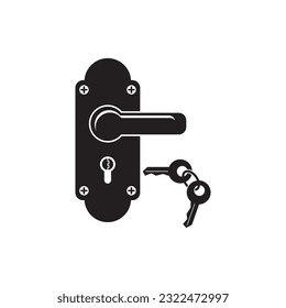 logotipo del icono del mango de puerta,plantilla de ilustración de diseño vectorial.