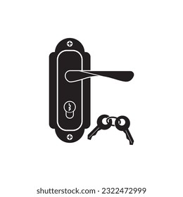 Door handle icon logo,vector design illustration template.
