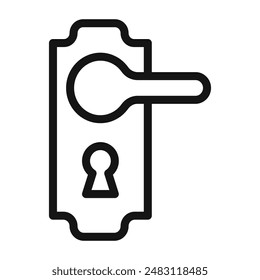 Door Handle icon mark in filled style